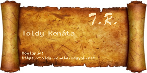 Toldy Renáta névjegykártya